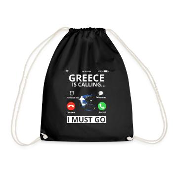 Grèce Drapeau Hellas Athènes Drapeau grec - Sac de sport léger - noir - Devant