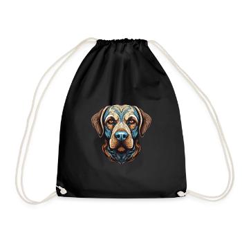 Portrait de chien labrador - Sac de sport léger - noir - Devant