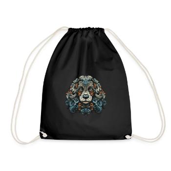Caniche chien portrait - Sac de sport léger - noir - Devant
