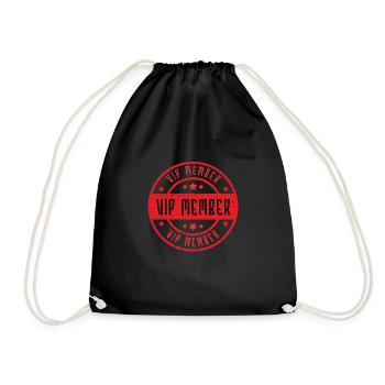 Vip Member - Drawstring Bag - black - Front