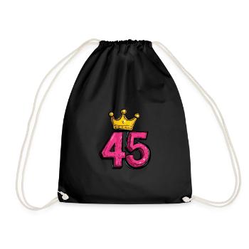 45 Numéro Jersey Couronne - Sac de sport léger - noir - Devant
