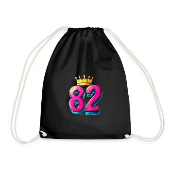 82 Numéro Jersey Couronne - Sac de sport léger - noir - Devant