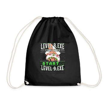9ème anniversaire d’enfant niveau 8.exe Gaming 9 ans - Sac de sport léger - noir - Devant