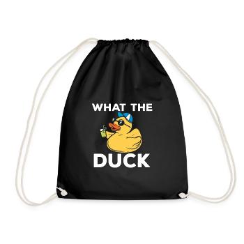 Ich mag Enten What the Duck Gelbe Enten - Turnbeutel - Schwarz - Vorne