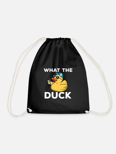 Ich mag Enten What the Duck Gelbe Enten - Turnbeutel - Schwarz