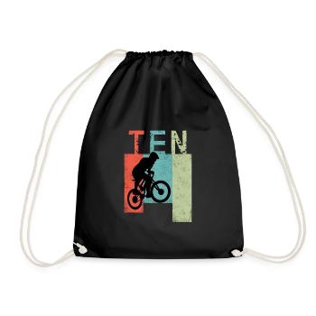 VTT Descente 10 Enfants Anniversaire BMX - Sac de sport léger - noir - Devant