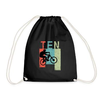 VTT Descente 10 Enfants Anniversaire BMX - Sac de sport léger - noir - Devant