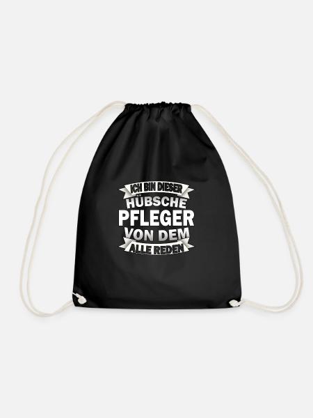Lustige Pfleger Spruch Krankenpfleger Altenpfleger - Turnbeutel - Schwarz