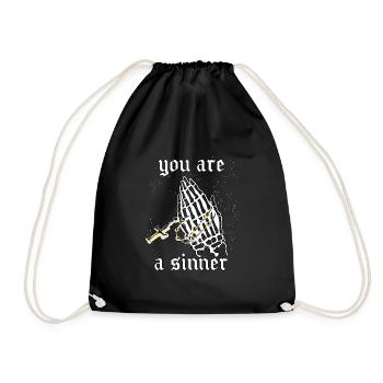 Occult Goth Gothic Punk Grunge - Drawstring Bag - black - Front