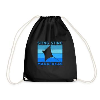 Apnea Diver Freediver Scuba Diver - Drawstring Bag - black - Front