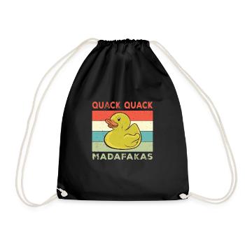 Drôle de canard Dictons Rubber Duck Quack Quack Ducks - Sac de sport léger - noir - Devant