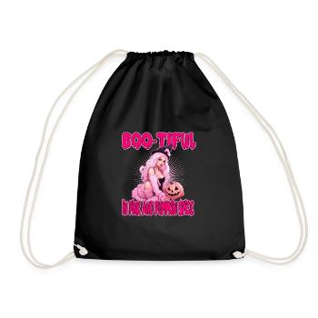 Boo-Tiful In Pink And Pumpkin Spice für Frauen - Turnbeutel - Schwarz - Vorne