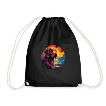 Golden Retriever für einen Retriever Frauchen - Turnbeutel - Schwarz - Vorne