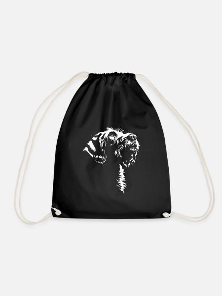 Griffon Korthals Silhouette Hunde Hund Wilsigns - Turnbeutel - Schwarz
