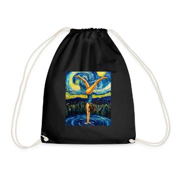 Van Gogh Gymnastics Girl Gymnast - Drawstring Bag - black - Front