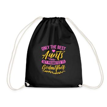 Marraine Tante Don Marraine Fille parrain baptême - Sac de sport léger - noir - Devant