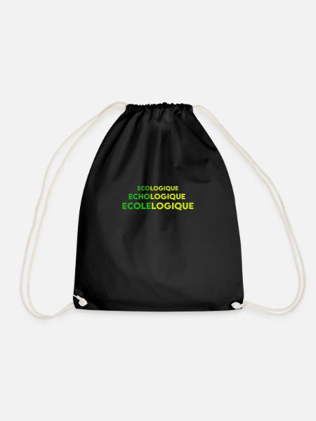 Écologique Echo logique Ecole logique - Sac de sport léger - noir