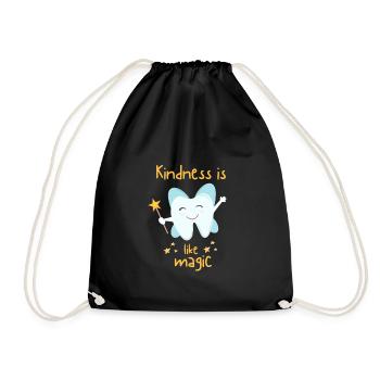 Kindness is like magic cute tooth fairy - Drawstring Bag - black - Front