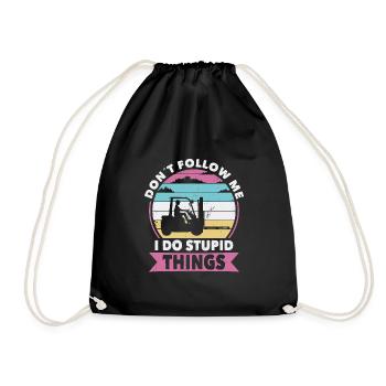 Do not follow Forklifts - Drawstring Bag - black - Front