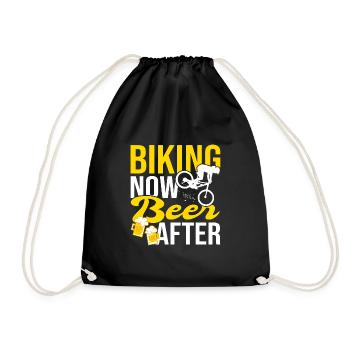 Faire du vélo maintenant de la bière après le vélo de montagne Sport bike - Sac de sport léger - noir - Devant
