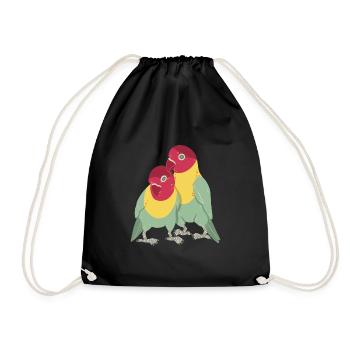 Lovebird - Drawstring Bag - black - Front