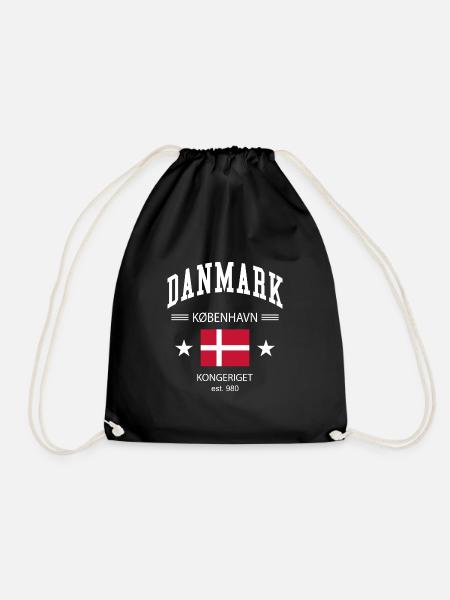 Dänemark - Turnbeutel - Schwarz
