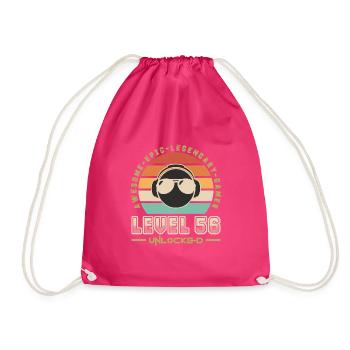 Stufe 56 - Turnbeutel - Fuchsia - Vorne