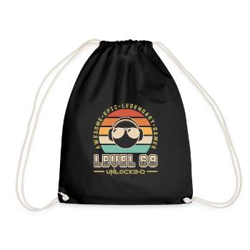 Level 69 - Drawstring Bag - black - Front