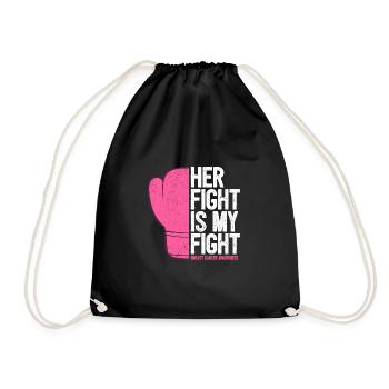 Cancer du sein anti-cancer combat mari copain soutien - Sac de sport léger - noir - Devant