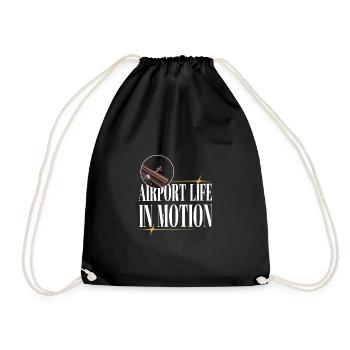Airport Life in Motion Airport Life & Vehicles - Drawstring Bag - black - Front