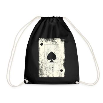 Poker Ace - Drawstring Bag - black - Front