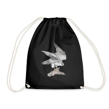 Wanderfalke - Turnbeutel - Schwarz - Vorne