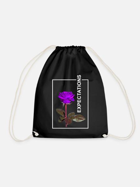 Rose Expectaions aesthetics - Drawstring Bag - black