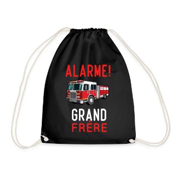 Humour Alarme Grand-Frère Grand Frère Cadeau - Sac de sport léger - noir - Devant