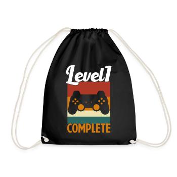 Niveau 1 Complete - Cadeau anniversaire - Sac de sport léger - noir - Devant