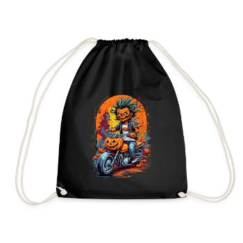 Halloween Pumpkin Monster - Drawstring Bag - black - Front