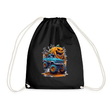 Halloween Pumpkin Monster Truck - Sac de sport léger - noir - Devant