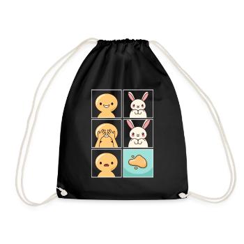 Conception de de lapin pour les propriétaires d’animaux de compagnie de lapin - Sac de sport léger - noir - Devant