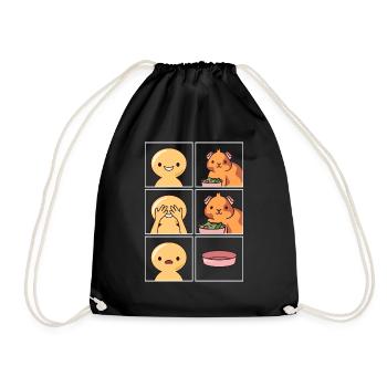 Les cochons d’Inde mangent vite Design pour les fans - Sac de sport léger - noir - Devant