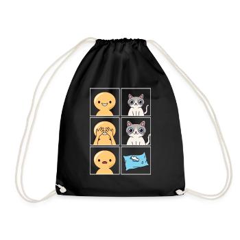 Conception cassée d’oreiller de chat pour les propriétaires de chats - Sac de sport léger - noir - Devant