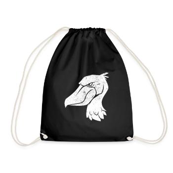 Schuhschnabel Vogel Ornithologe Wald I Geschenk - Turnbeutel - Schwarz - Vorne