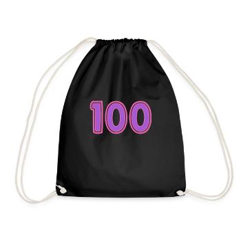 100. 100 JAHRE. 100-JÄHRIGES JUBILÄUM - Turnbeutel - Schwarz - Vorne