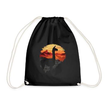 Alpaga Lama Andes Amérique du Sud - Sac de sport léger - noir - Devant