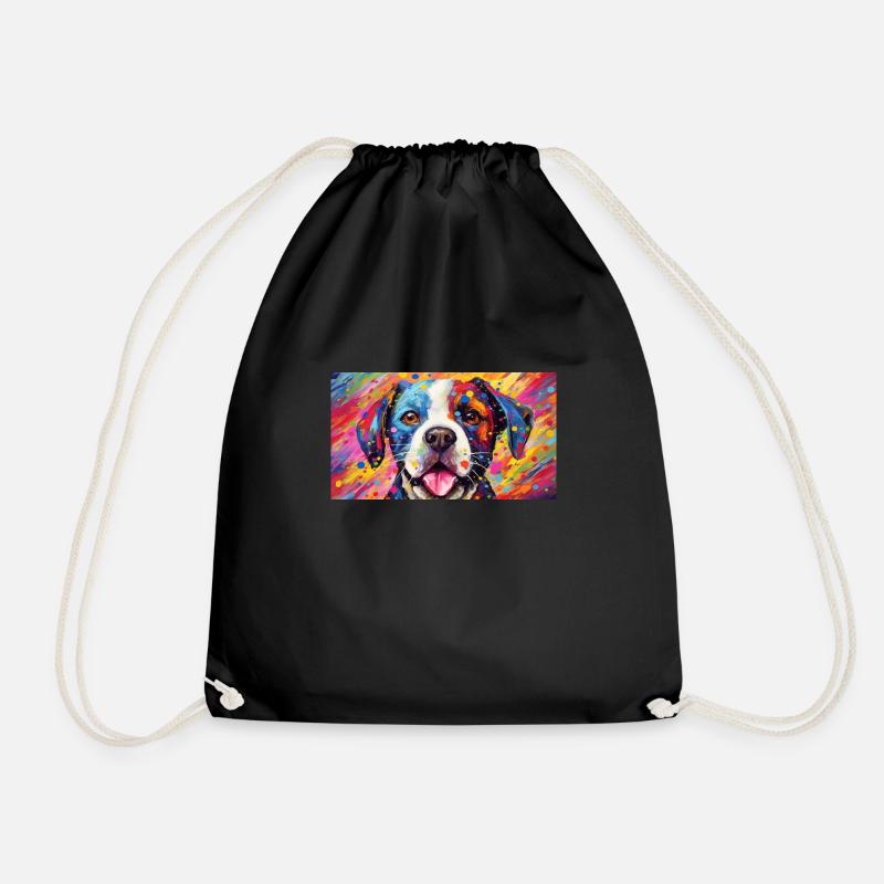 Immerse yourself in a world of vibrant colors - Drawstring Bag - black