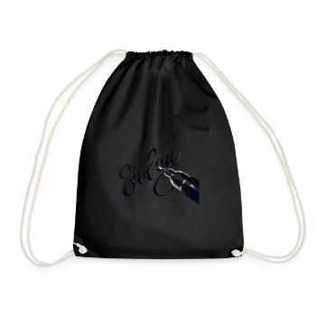 Sideeye Eye Side Eye Handwriting - Drawstring Bag - black - Front
