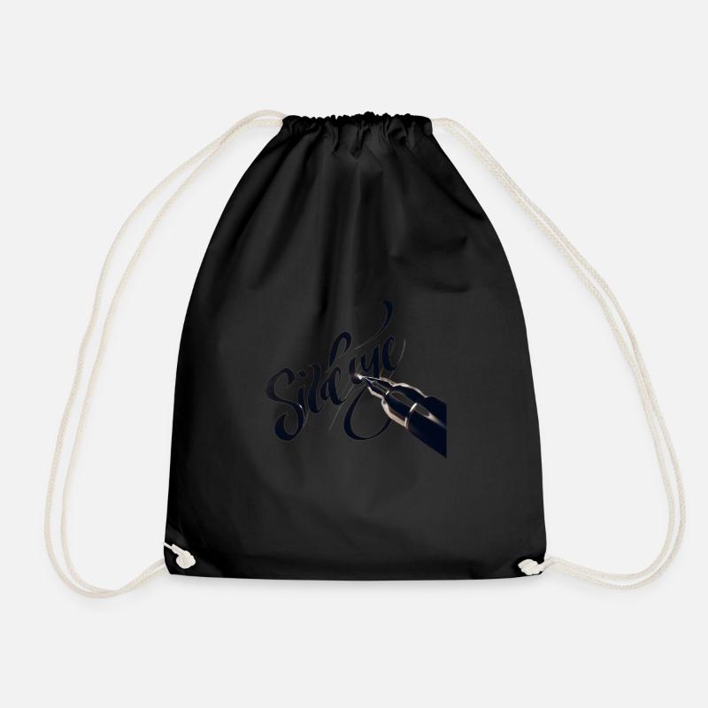 Sideeye Eye Side Eye Handwriting - Drawstring Bag - black