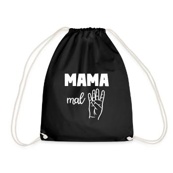 Mama Mal Vier - Turnbeutel - Schwarz - Vorne