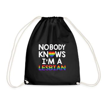 Personne ne sait que je suis une lesbienne LGBTQ Rainbow Pride - Sac de sport léger - noir - Devant