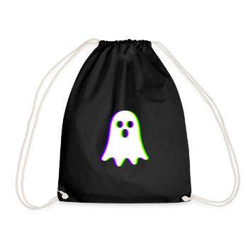 EDM Trikolor - Kleiner Geist - Glitch - Rave style - Turnbeutel - Schwarz - Vorne