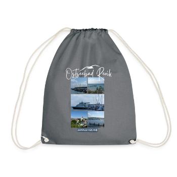 Rerik Baltic Sea resort holiday between the lagoon and the Baltic Sea - Drawstring Bag - grey - Front